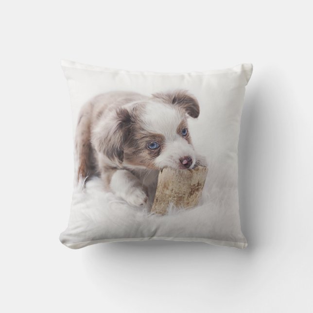 Almofada pup aussie red merle (Frente)