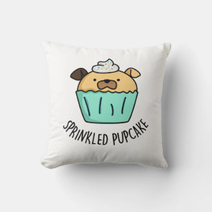 Almofada Pupcake em sprinkle Puppy Cupcake Pun