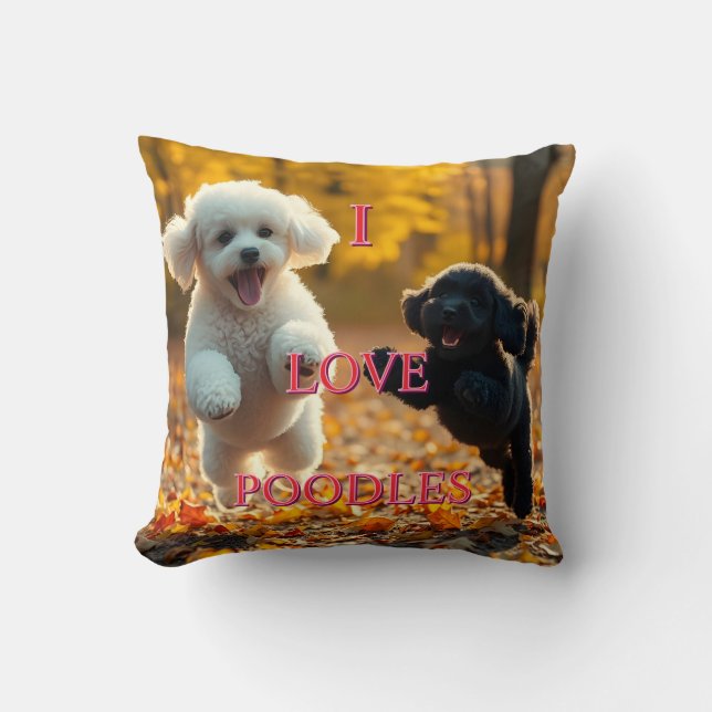 Almofada Puppies de Poodle (Frente)