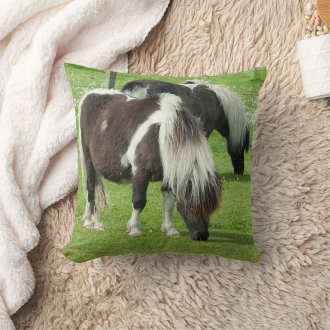 Almofada Purebred Shetland Paint Ponies (Cobertor)