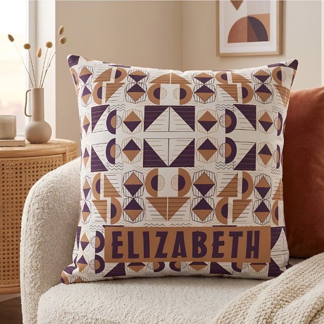 Almofada Purple and gold Aesthetic abstract Pattern (Criador carregado)