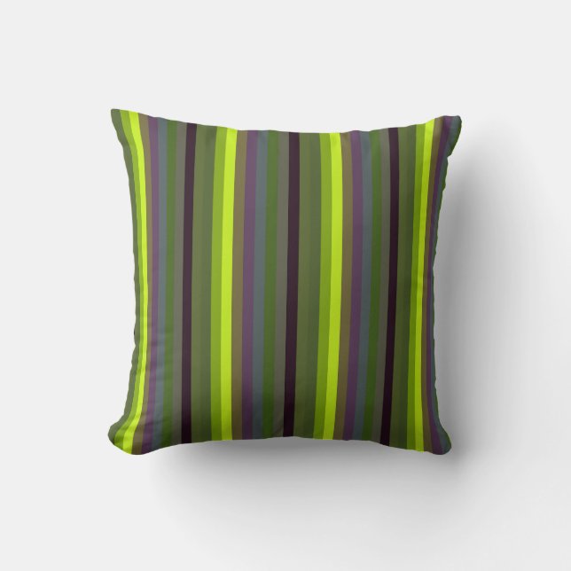 Almofada purple and green retro stripes (Frente)