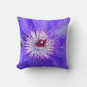 Almofada Purple Clematis Flower