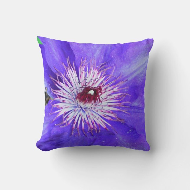 Almofada Purple Clematis Flower (Frente)