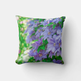 Almofada Purple Clematis flower クッション