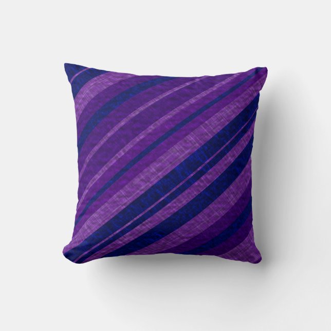 Almofada Purple Diagonal Stripes (Frente)