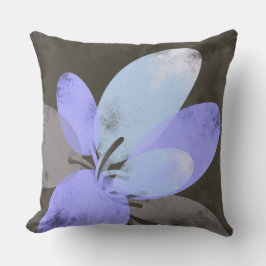 Almofada Purple Floral Throw Pillow – Modern Minimal Flower