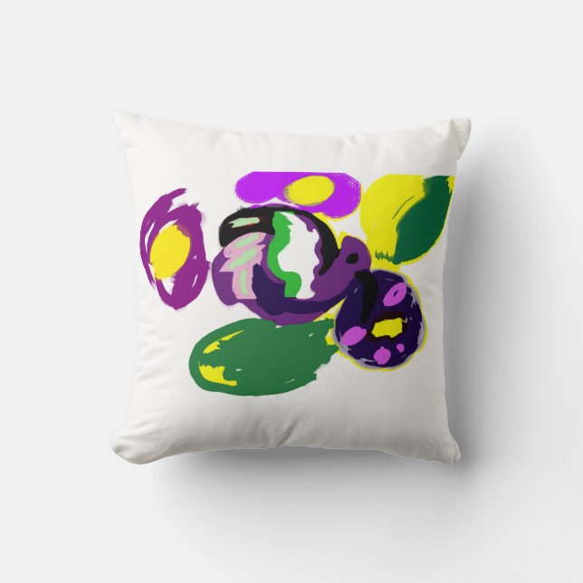 Almofada Purple hummingbird and flowers  (Frente)