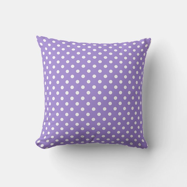 Almofada Purple Polkadot,Modern,Throw Pillow (Frente)