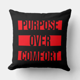 Almofada Purpose Over Comfort Motivation Mindset Growth