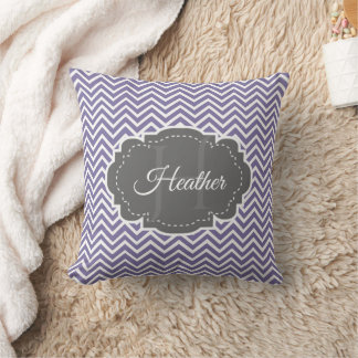Almofada Púrpura Chevron Personalizada