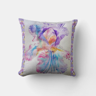 Almofada Púrpura Íris lavanda floral