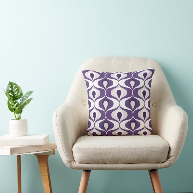 Almofada Púrpura Lilac e Oval Branco (Cadeira)