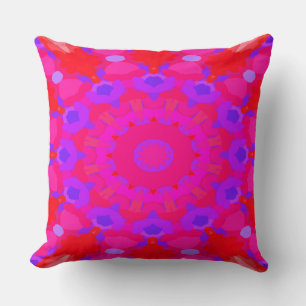 Almofada Púrpura, rosa e mandala laranja