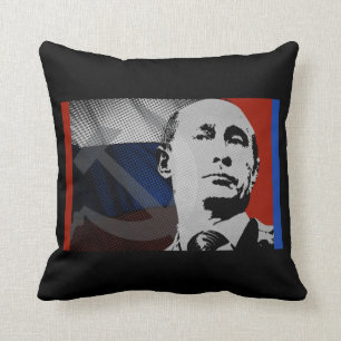 Almofada Putin com bandeira russa