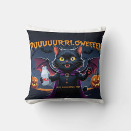 Almofada Puurrrlloween – Gato Vampiro Halloween Divertido