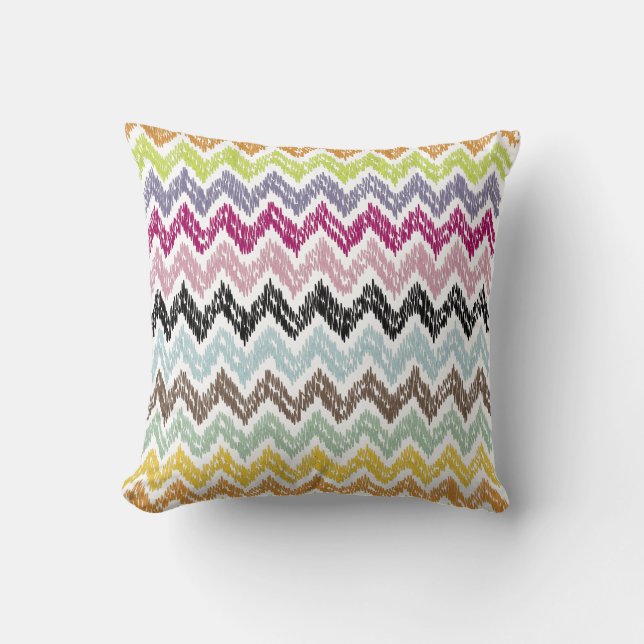 Almofada PxDezines ikat chevron/diy background (Frente)