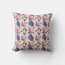 Pygmy Hippo e Travesseiro decorativo Floral Whimsi