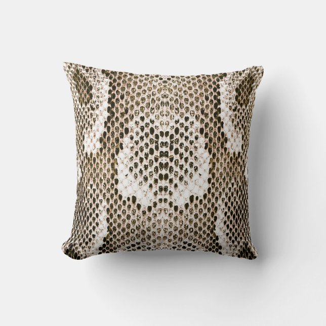 Almofada python skin, snake pattern, animal skin pattern de (Frente)