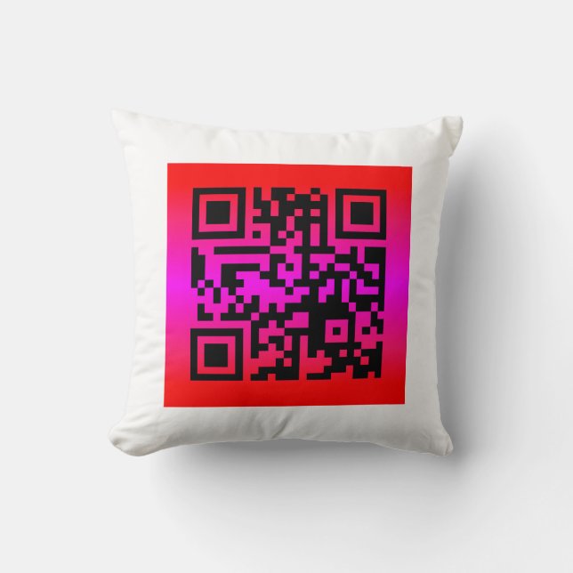 Almofada QR Code® dizendo: DIA DA MÃE FELIZ (Frente)