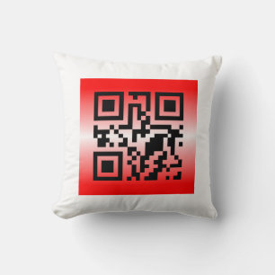 Almofada QR Code® dizendo: EU TE AMO