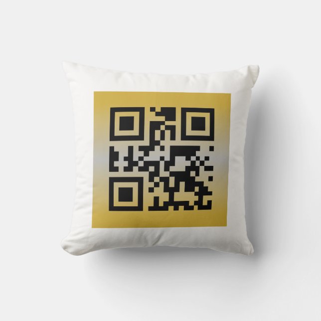 Almofada QR Code® Dizendo: FELIZ ANIVERSÁRIO (Frente)