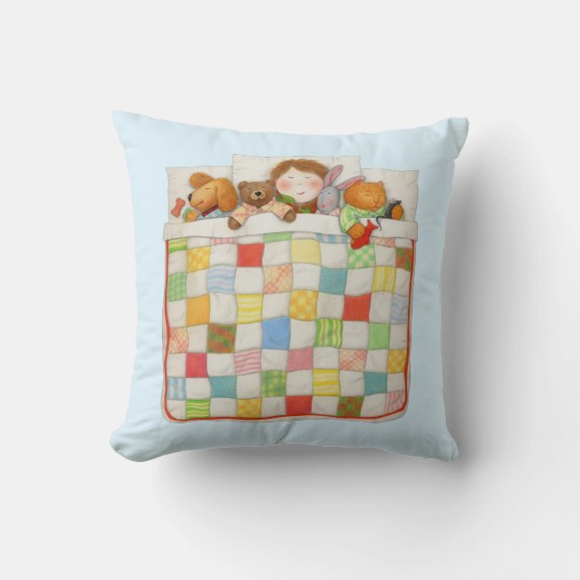 ALMOFADA QUADRADA COZY QUILT - Azul (Frente)
