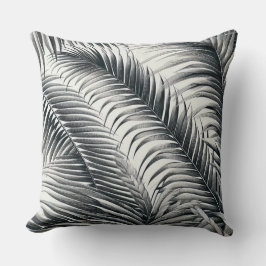 almofada quadrada estampada folha de coqueiro