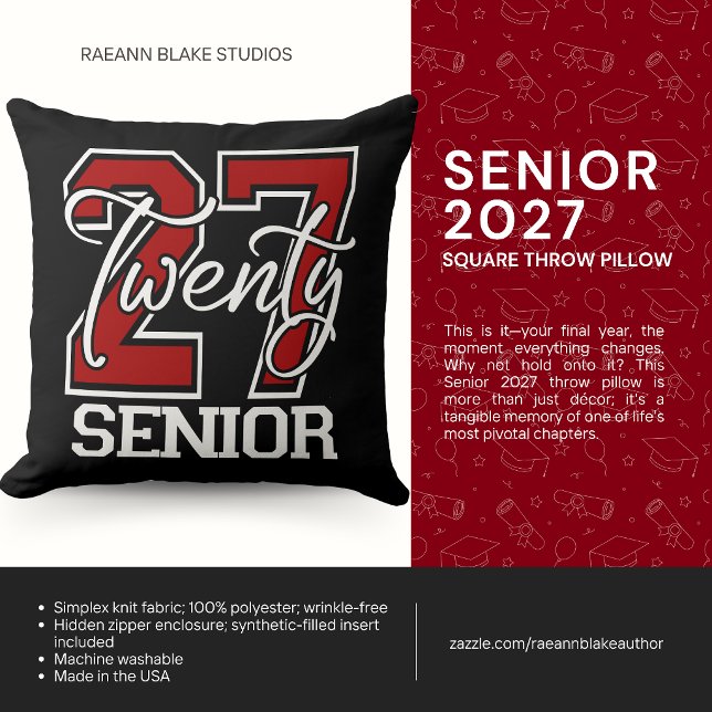 Almofada Quadrada Senior 2027 (Criador carregado)