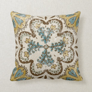 Almofada Quadrado de Batik Não Embelezado II