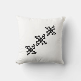 Almofada Quadrado espelhado por Q moderno preto e branco