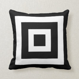 Almofada Quadrados Abstratos em Preto e Branco