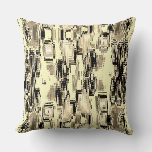 Almofada quadrados de abstrato formados a partir de arranhõ (Frente)