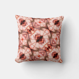 Almofada quadrados de abstrato sobre vinho rosado de relaçã