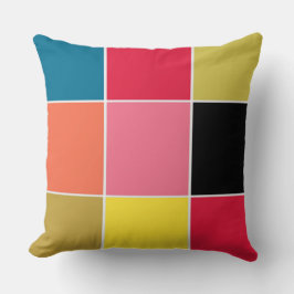Almofada Quadrados de Cascata arco-íris