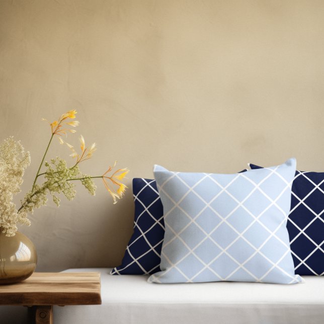 Almofada Quadrados Geométricos Azuis (Criador carregado)