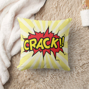Almofada Quadrinho de Super-Herói Crack Cartoon