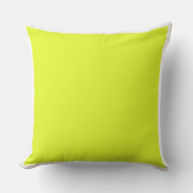 Almofada Quadro branco/amarelo claro sólido personalizado (Frente)