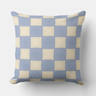 Almofada Quadro de ensaio de amarelo esmaecido e azul
