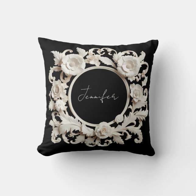Almofada quadro de flor de papel personalizado (Frente)