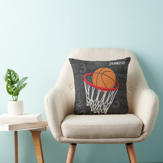 Almofada Quadro Personalizado de Basquete e Hoop (Cadeira)