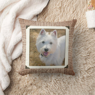 Almofada Quadro Retroativo Grande Pet Fotográfico Duplo Lad