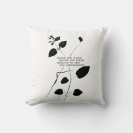 Almofada QUALQUER COR! Sangue e Água - Travesseiro de Poesi