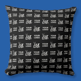 Almofada Qualquer dois logotipos ou imagens reproduzindo pa