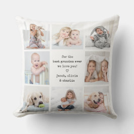 Almofada Qualquer Texto Frente à Frente Colagem de Fotograf