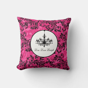 Almofada Quandelier Branco Cor-de-rosa, Travesseiro de rola