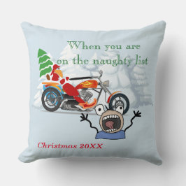 Almofada Quando estiver na lista travessa de Papais noeis