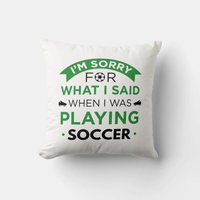 Almofada Quando Eu Estava Jogando Futebol (Frente)