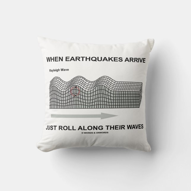 Almofada Quando Os Terremotos Chegam Apenas Rolam Ao Longo  (Frente)