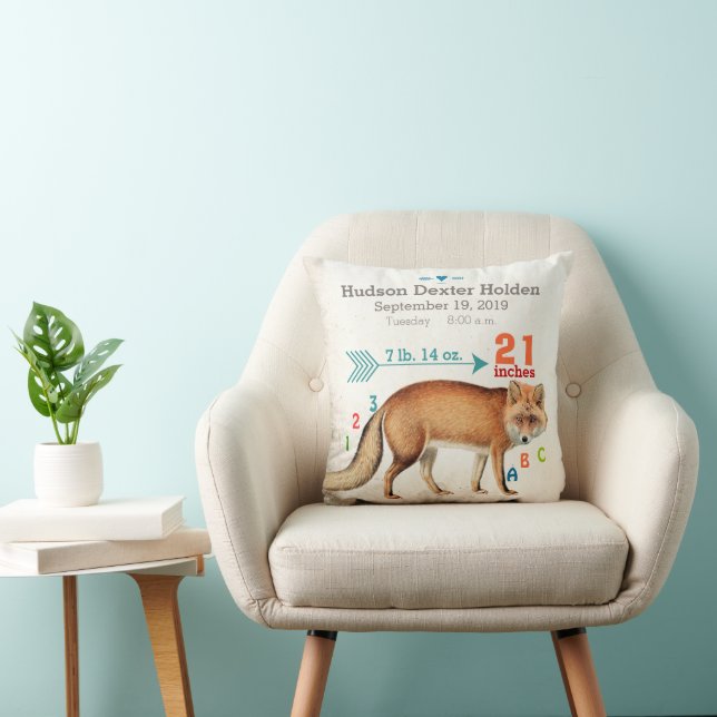 Almofada Quarto de Bebê Menino Estatística Raposa Padrão de (Cadeira)